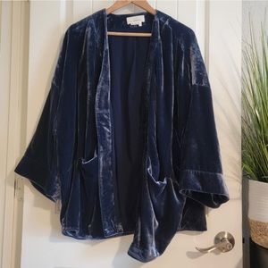 Anthropologie Esme Velvet Kimono Jacket